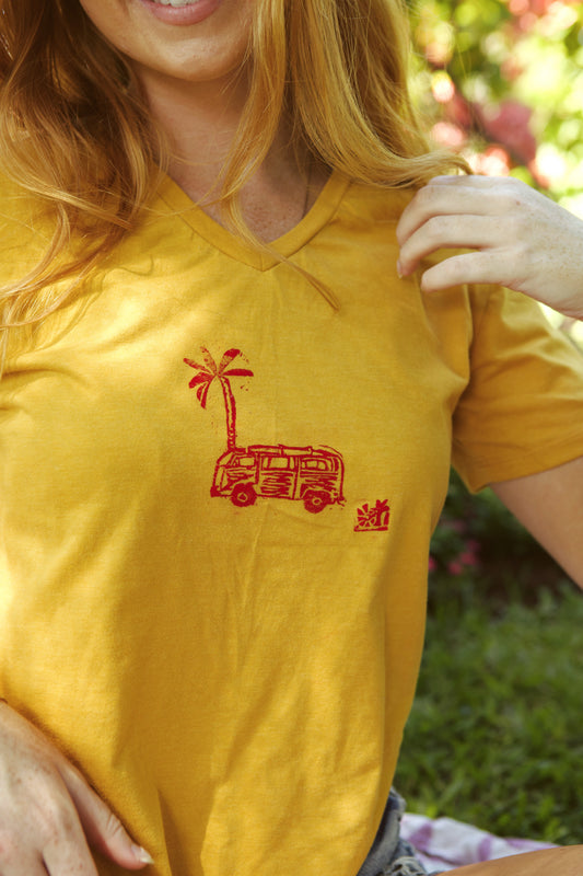 Yellow Van Life Tee (V Neck)