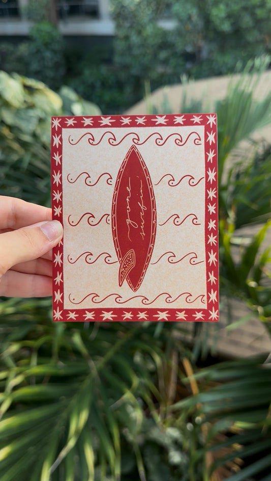 Gone Surfin' Print